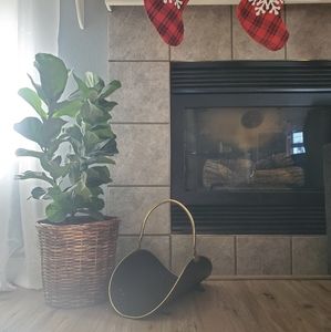 Black And Gold Firplace Log Holder Wood Holder